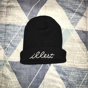 Unisex “ILLEST” skully Black knit skull cap Beanie